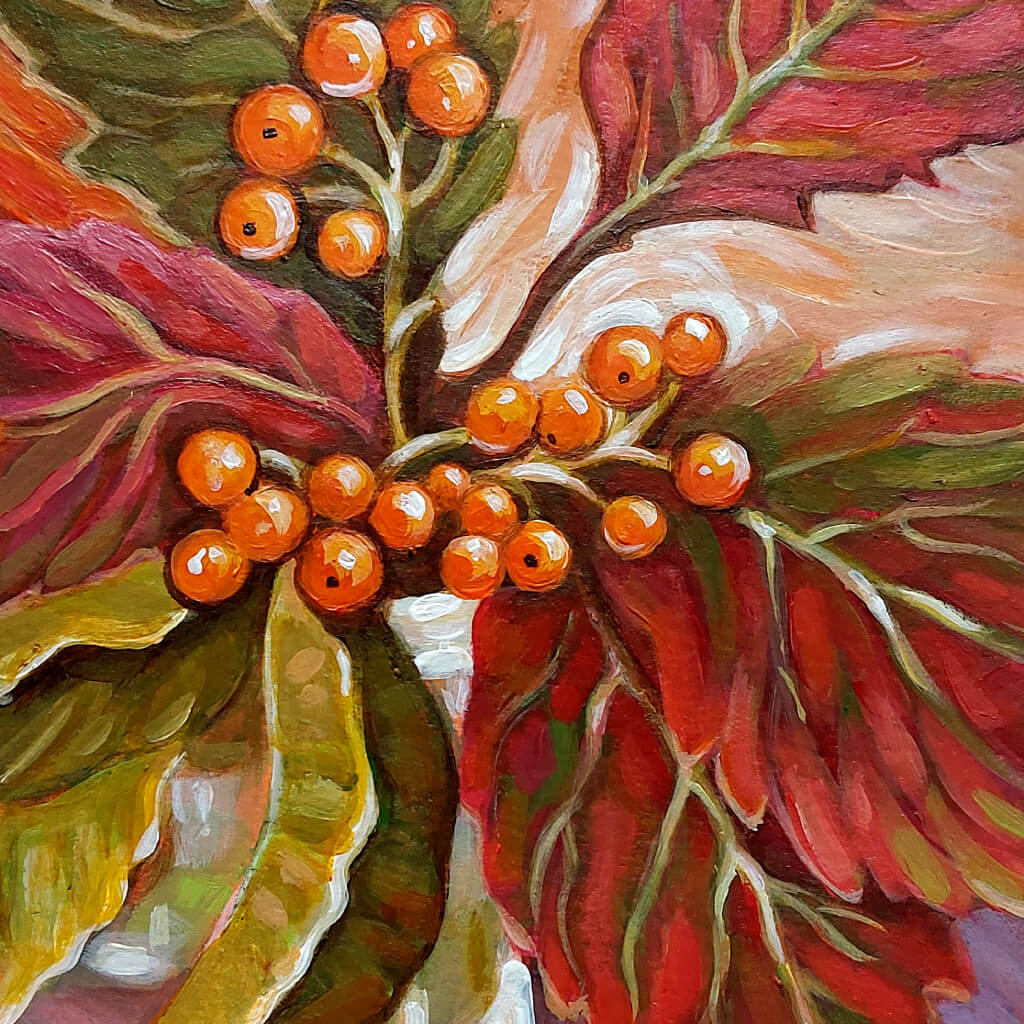 DAY 22 -Bittersweet Original Painting - Autumn Art Journal