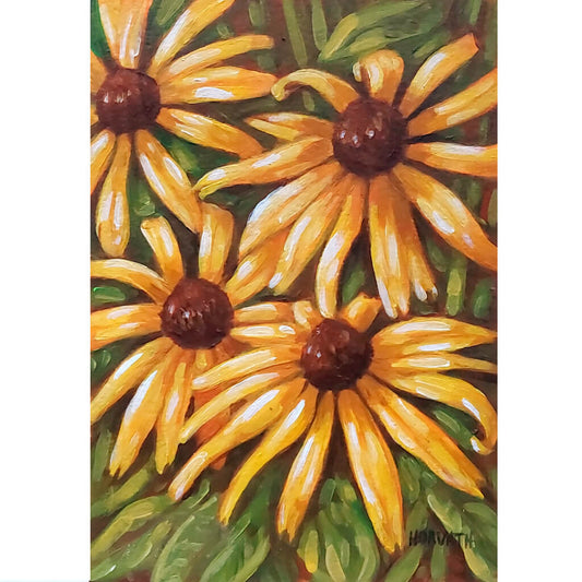 Black Eyed Susans Original Painting on Paper by artist Cathy Horvath Buchanan
