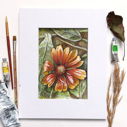 DAY 18 - Blanket Flower - Original Daily Draw to Paint