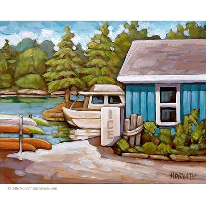 Boat Ramp - Original Painting by artist cathy horvath buchanan