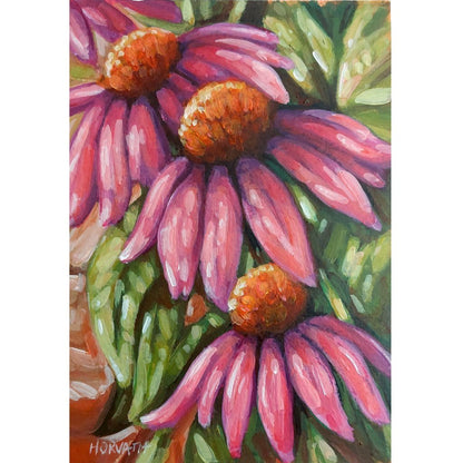 Coneflowers- Original Painting on Paper by artist Cathy Horvath Buchanan