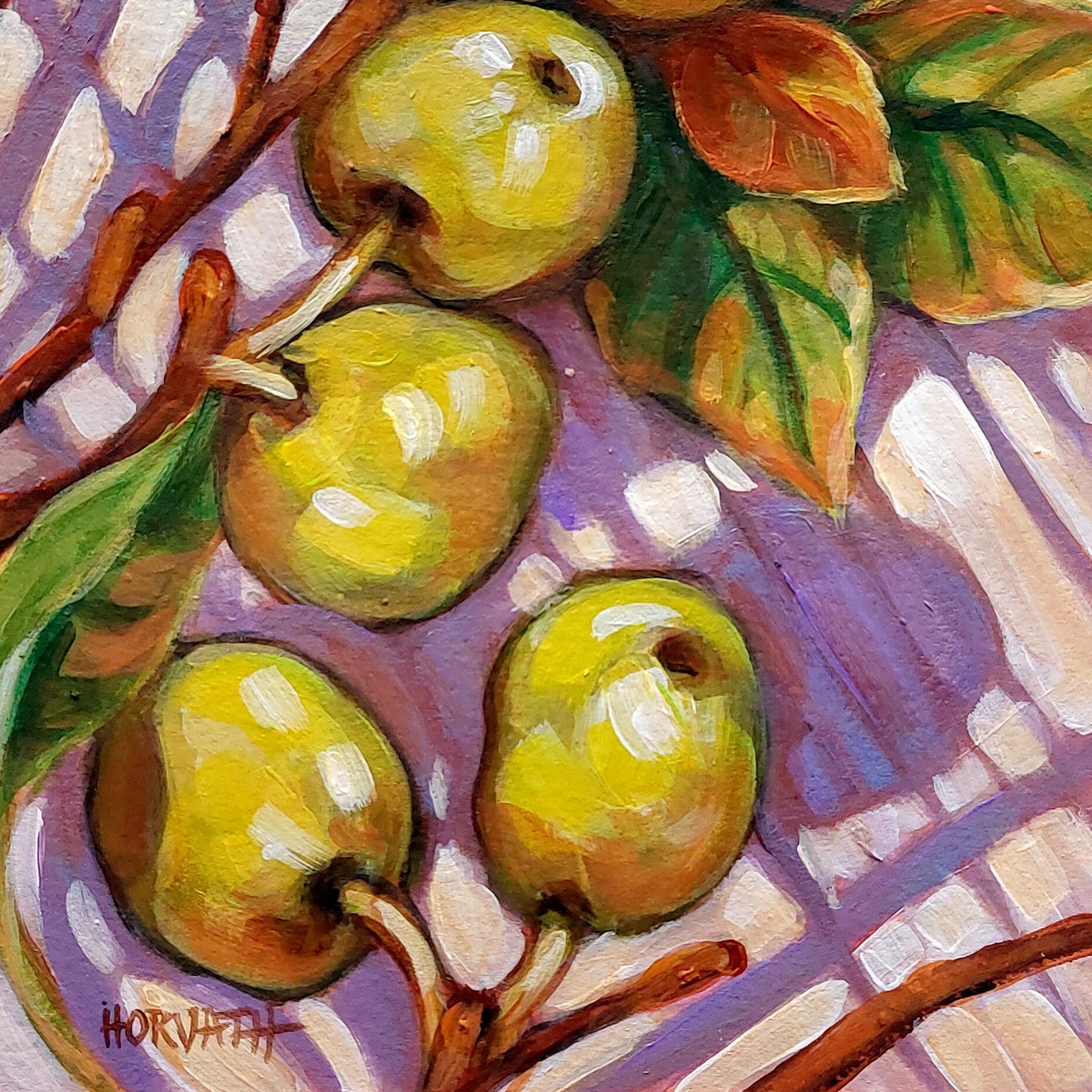 DAY 21 -Crab Apples Original Painting - Autumn Art Journal