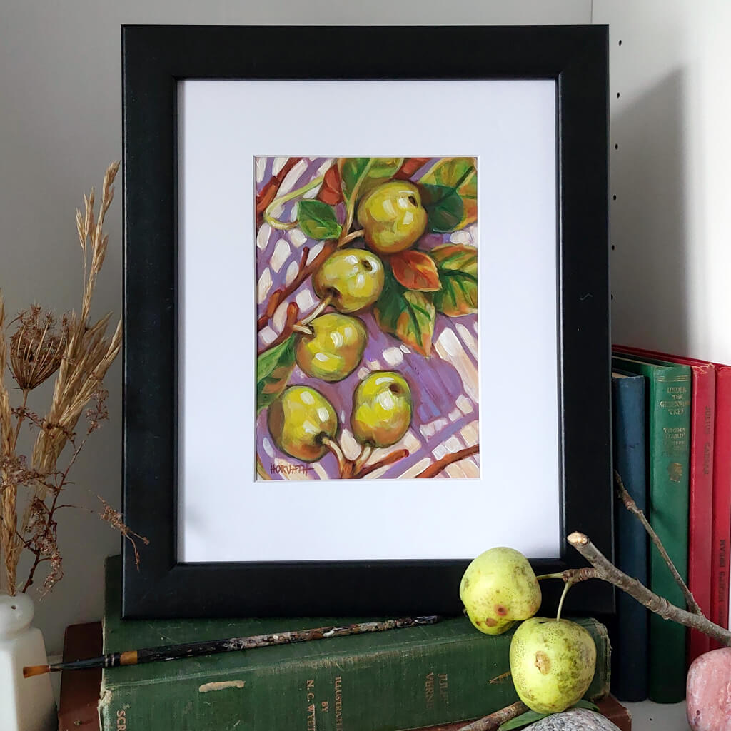 DAY 21 -Crab Apples Original Painting - Autumn Art Journal