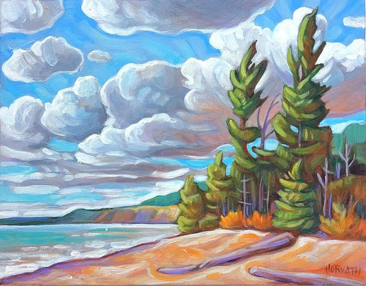 Erie Rest, Plein Air Original Painting 8x10