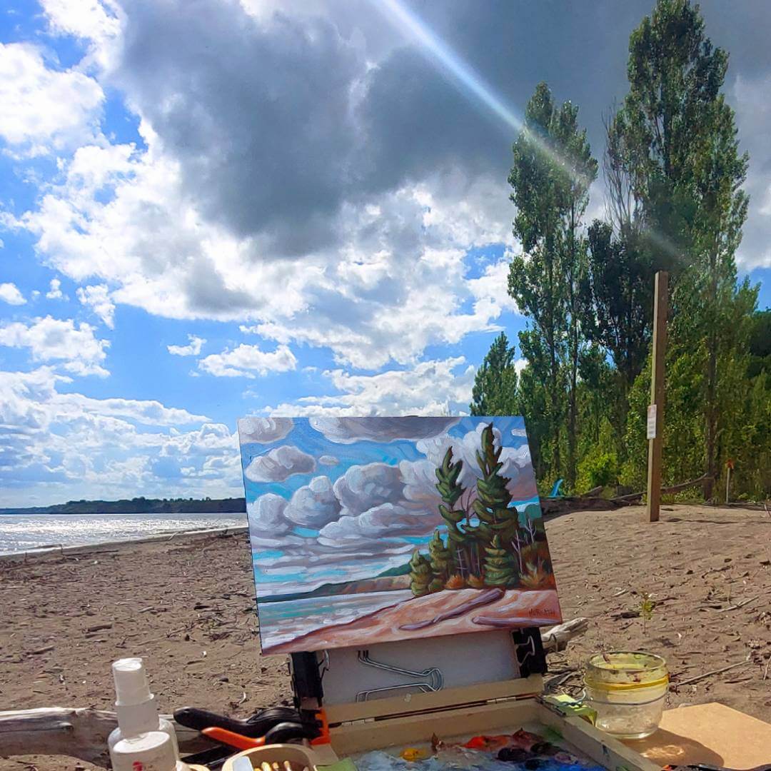 Erie Rest, Plein Air Original Painting 8x10