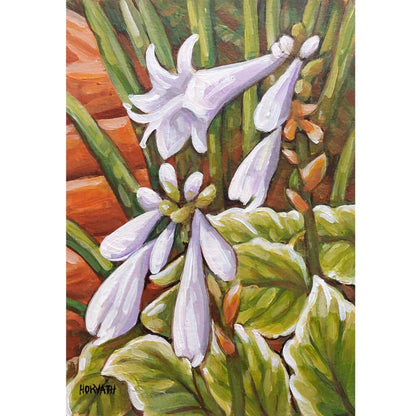 Hosta Blooms- Original Painting on Paper by artist Cathy Horvath Buchanan