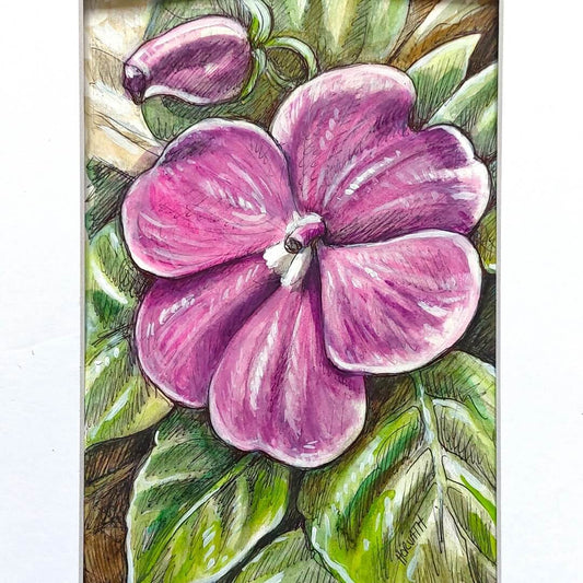 DAY 27 - Impatiens - Original Daily Draw to Paint