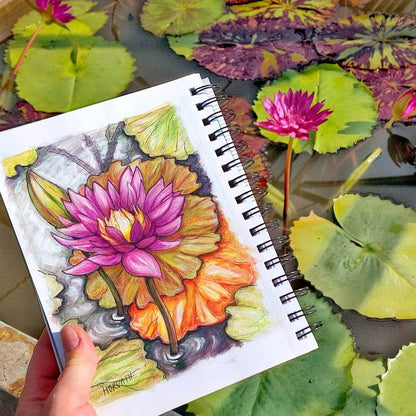 Water Lily, Plein Air Original Painting