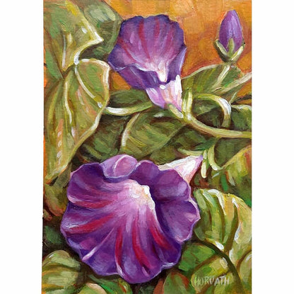 Morning Glories Original Painting on Paper by artist Cathy Horvath Buchanan