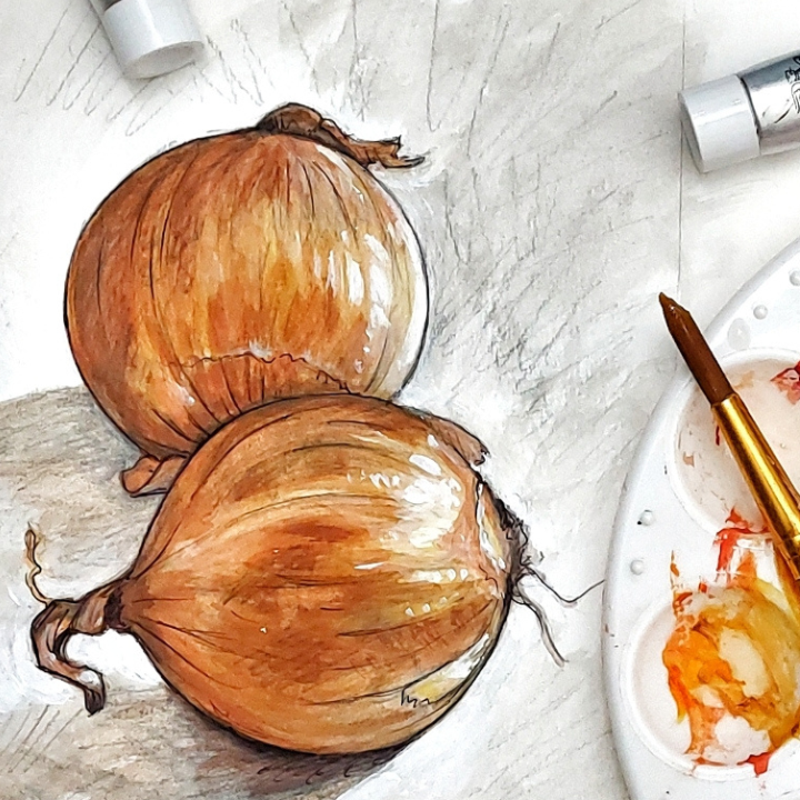 Onions - Original Painting on Paper