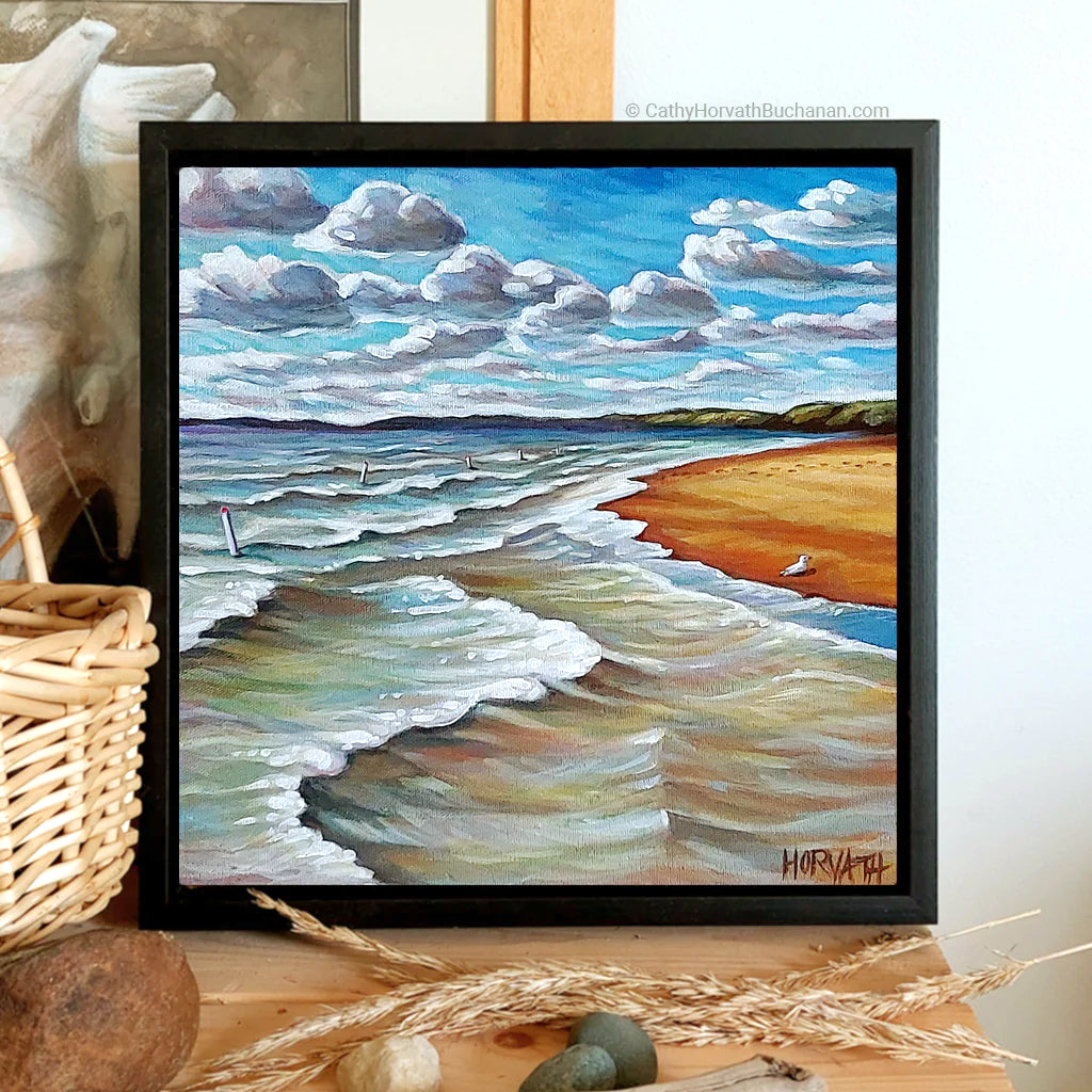 Pierside Waves - Original Painting by artist Cathy Horvath Buchanan