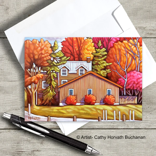 Port Stanley Autumn Emporium Art Card, 5x7 Greeting Card