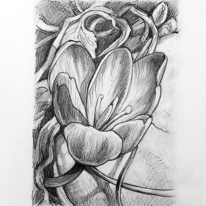 DAY 8 - Purple Crocus - Original Daily Draw to Paint