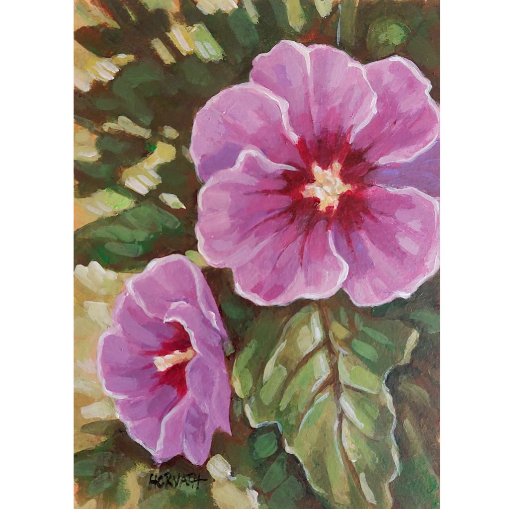 Rose of Sharon- Original Painting on Paper by artist Cathy Horvath Buchanan