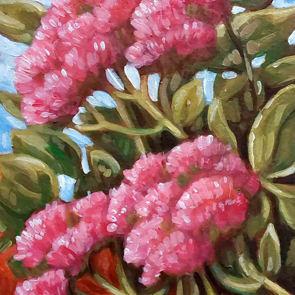 Sedum Original Painting on Paper detail by artist Cathy Horvath Buchanan