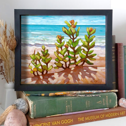 Beach Milkweed, Plein Air Original Painting 8x10