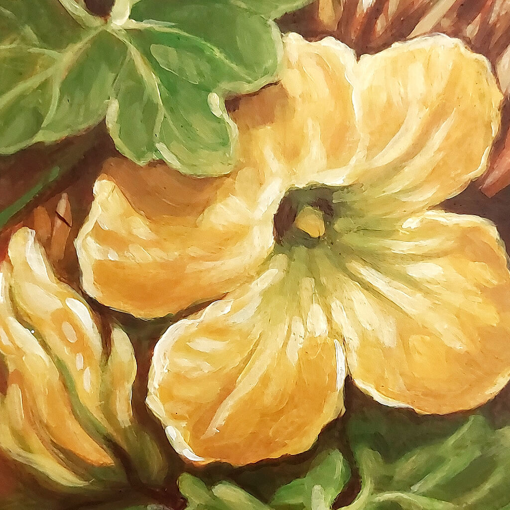 DAY 1 - Squash Bloom Original Painting - Autumn Art Journal