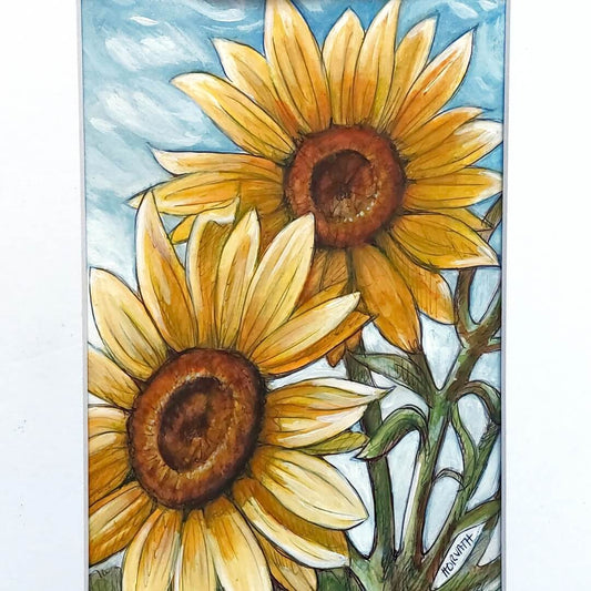 DAY 30 - Sunflowers - Original Daily Draw to Paint