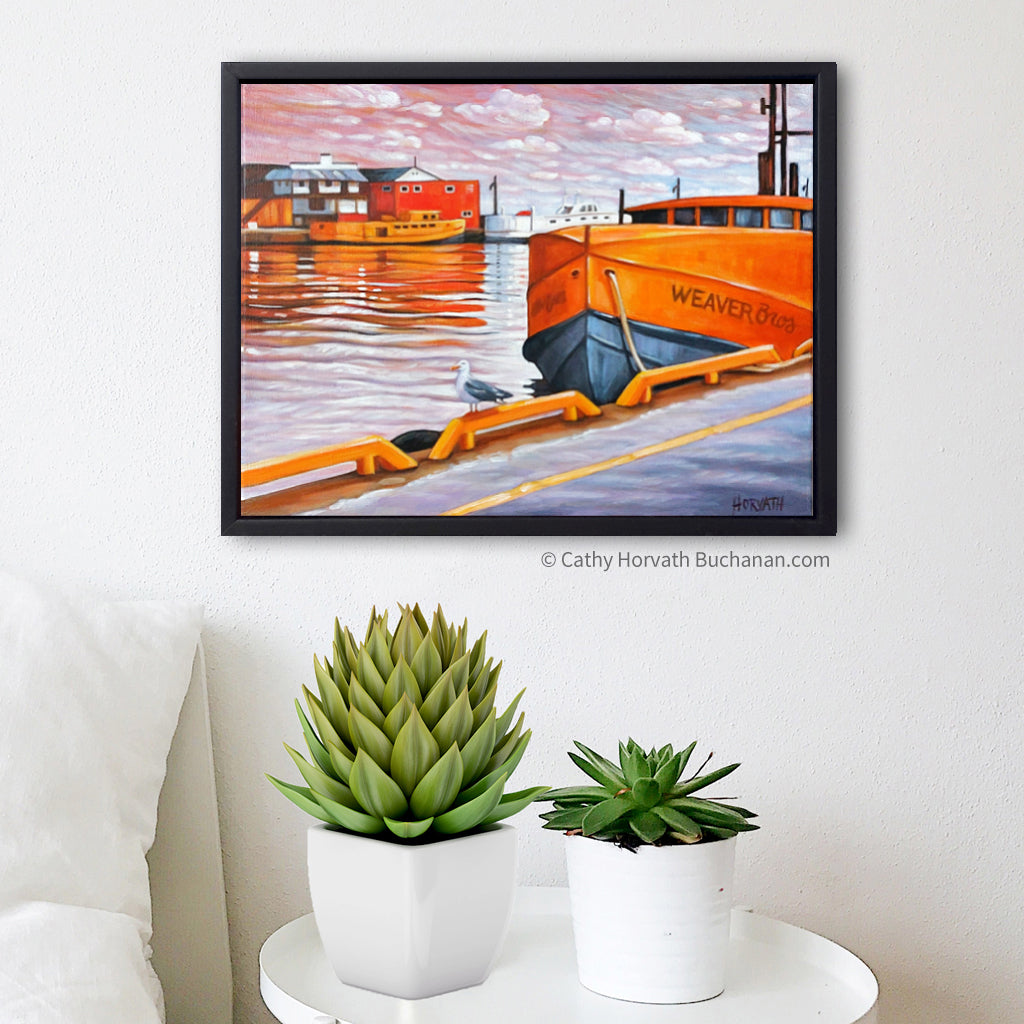 Fishing Tugs of Port Stanley - Original Painting by artist Cathy Horvath Buchanan