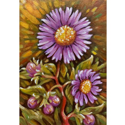 Wild Asters Original Painting on Paper by artist Cathy Horvath Buchanan