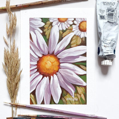DAY 2 - Daisies Original Painting A Day