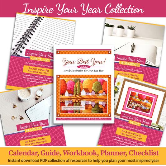 Inspire Your Year Quote Art Calendar + Ebook PDF Bundle Printable Download