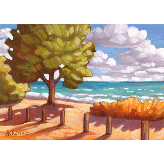 Lake View Summer - Original Painting on Paper