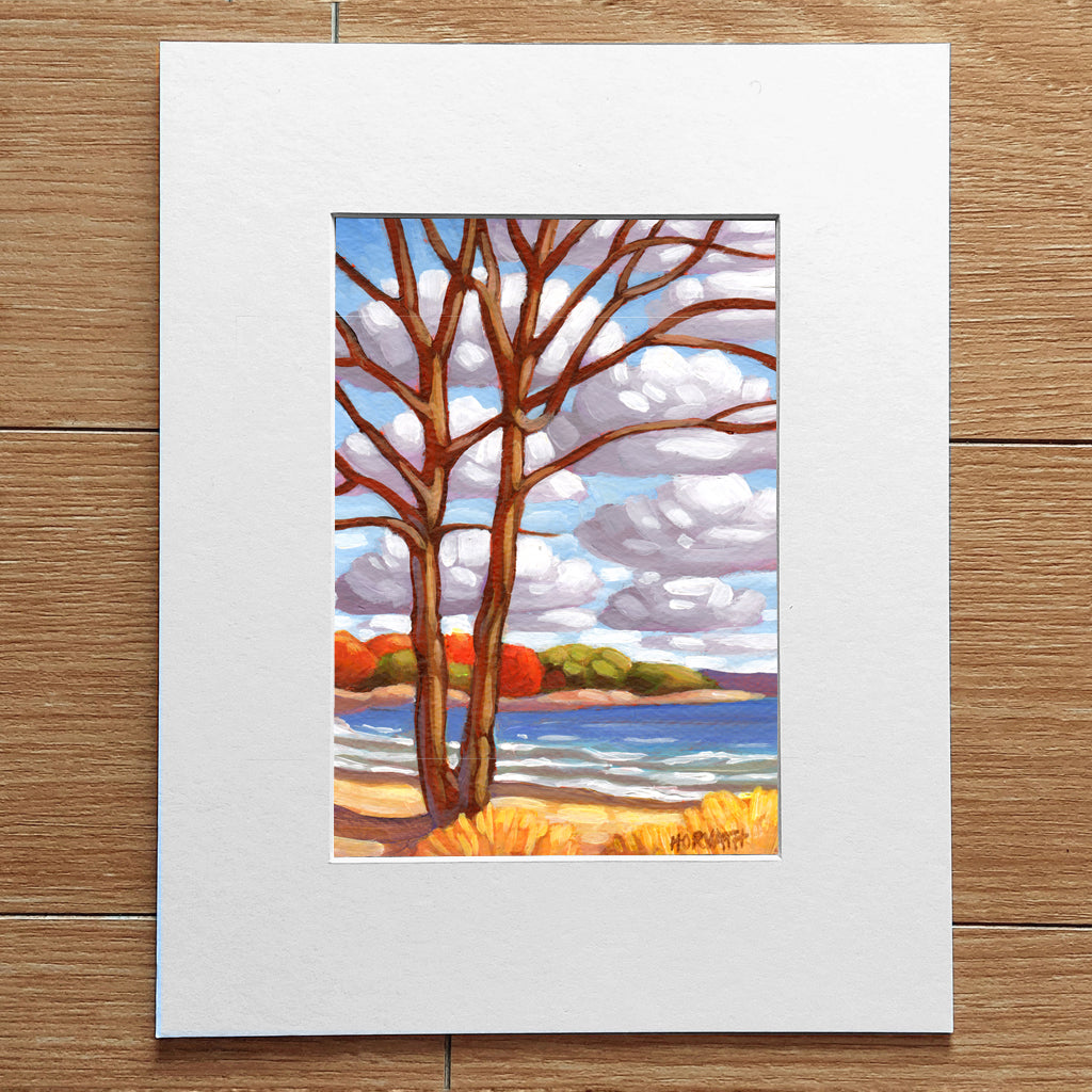 Little Beach Tree- Original Painting on Paper