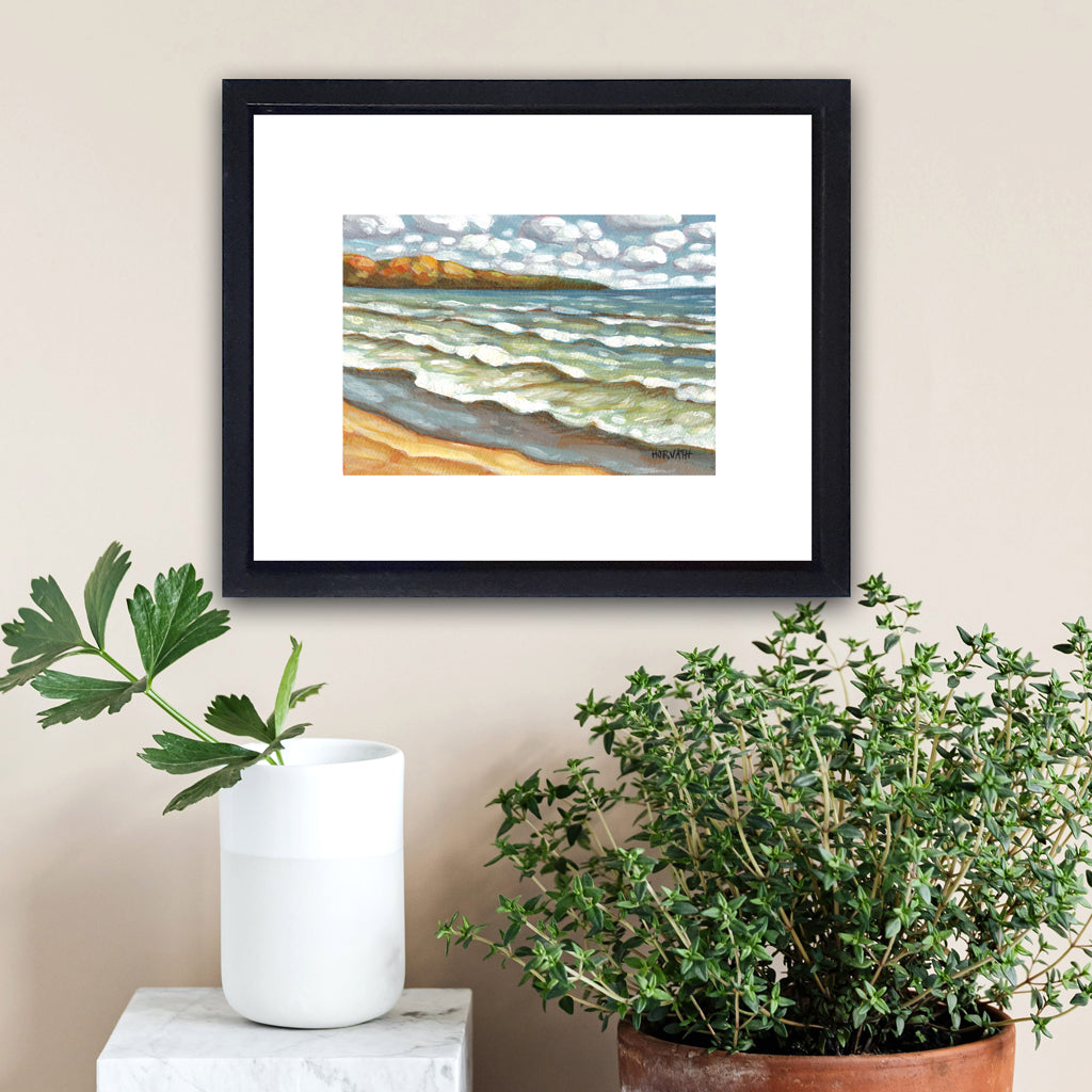 Little Beach Waves- Original Painting on Paper