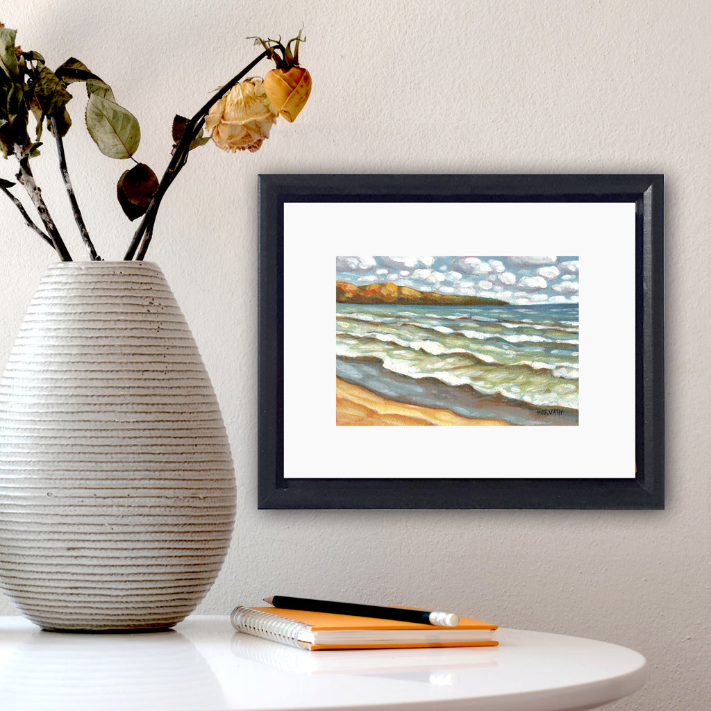 Little Beach Waves- Original Painting on Paper