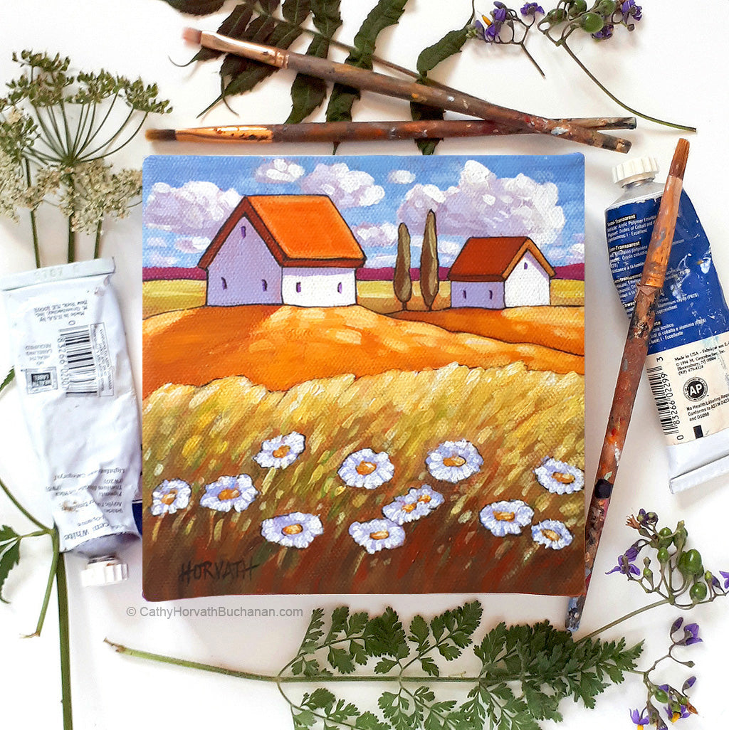 Little Daisy Field - Original Painting