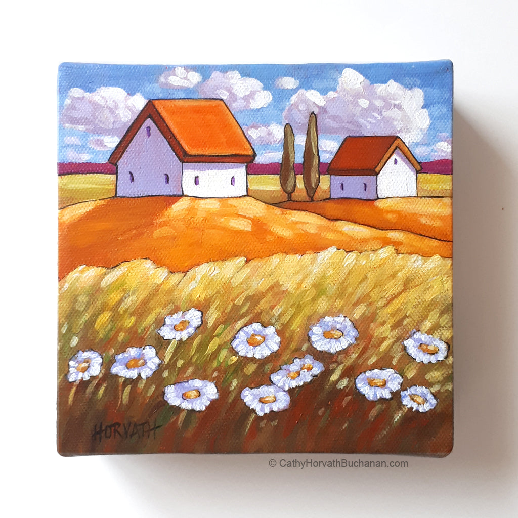 Little Daisy Field - Original Painting