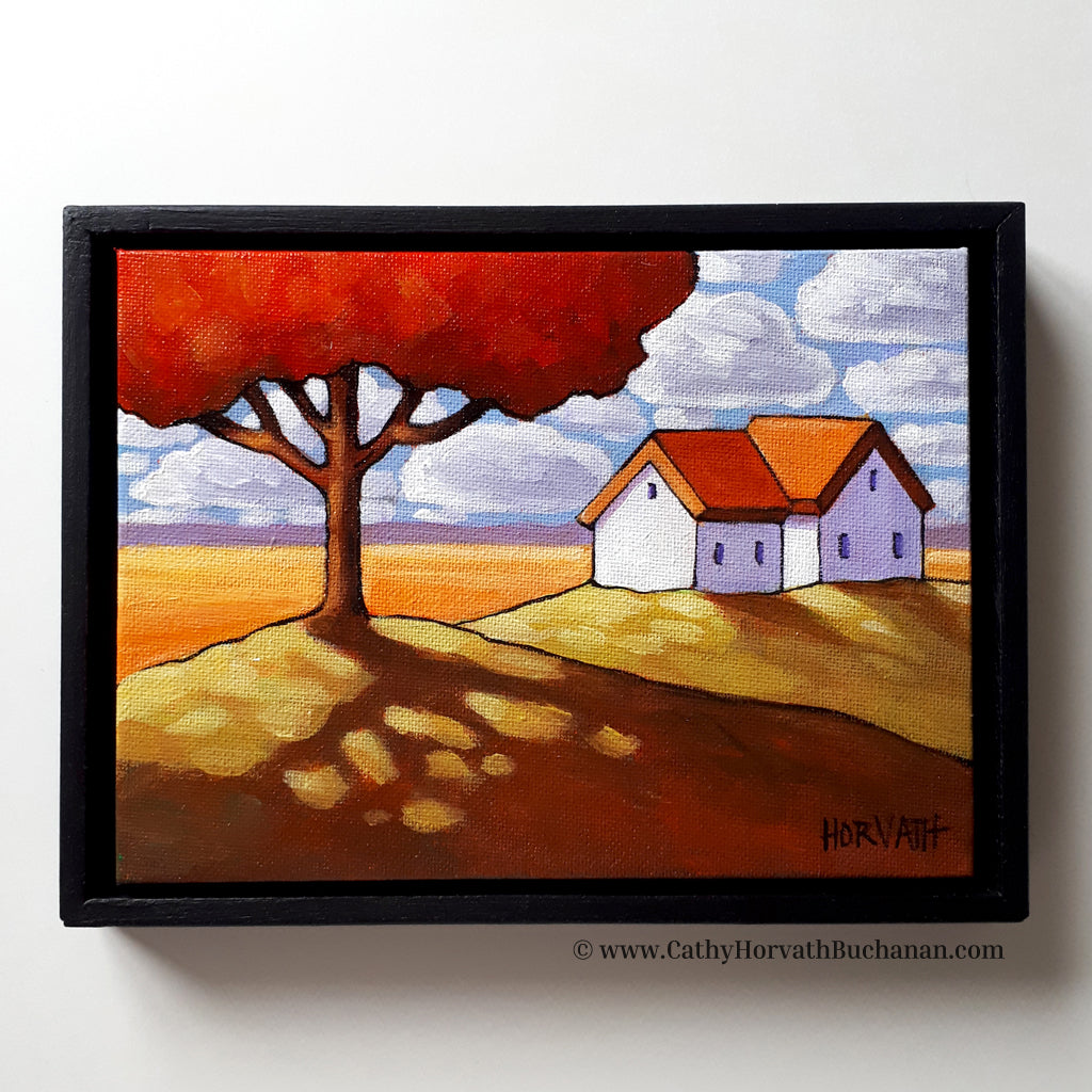Red Tree Cottage Plains - Original Painting