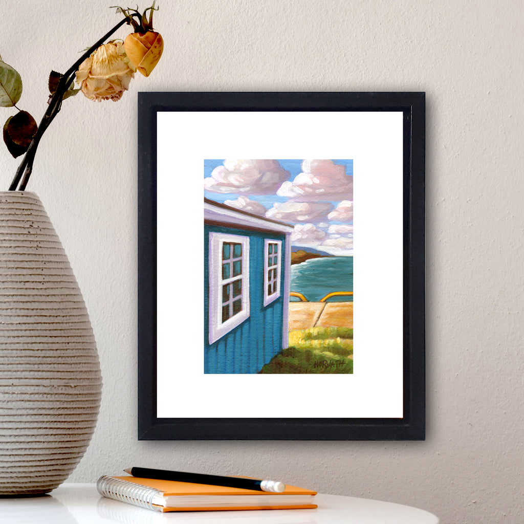 Port Stanley Harbour Hut - Original Painting on Paper