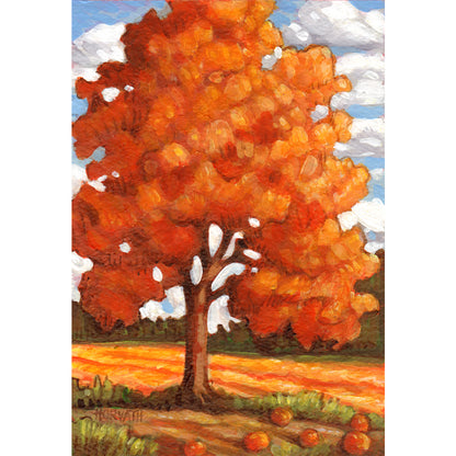 Pumpkin Farm Colors - Original Painting on Paper