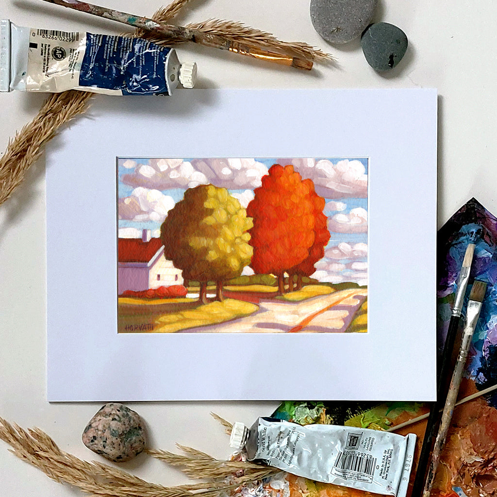 Roadway to Home - Original Painting on Paper