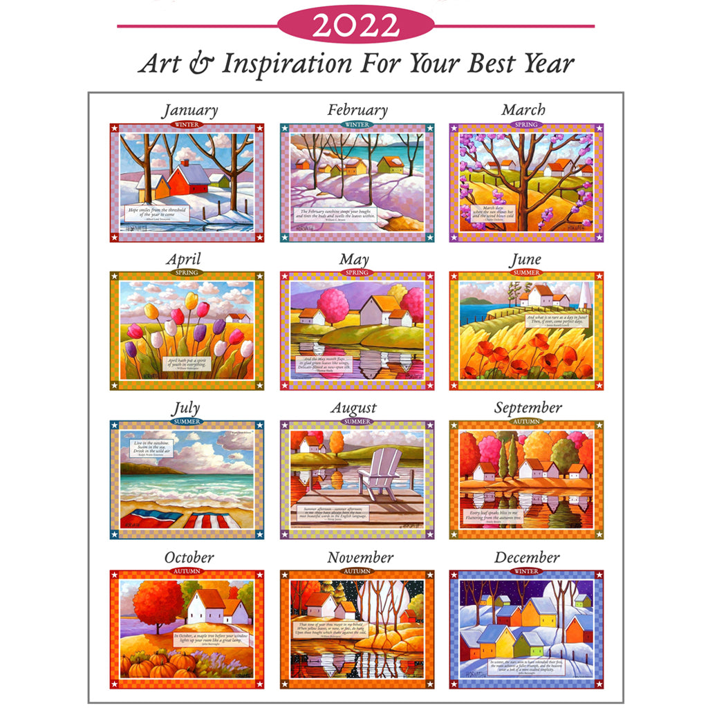2022 Calendar Inspirational Wall Art Printable Download PDF