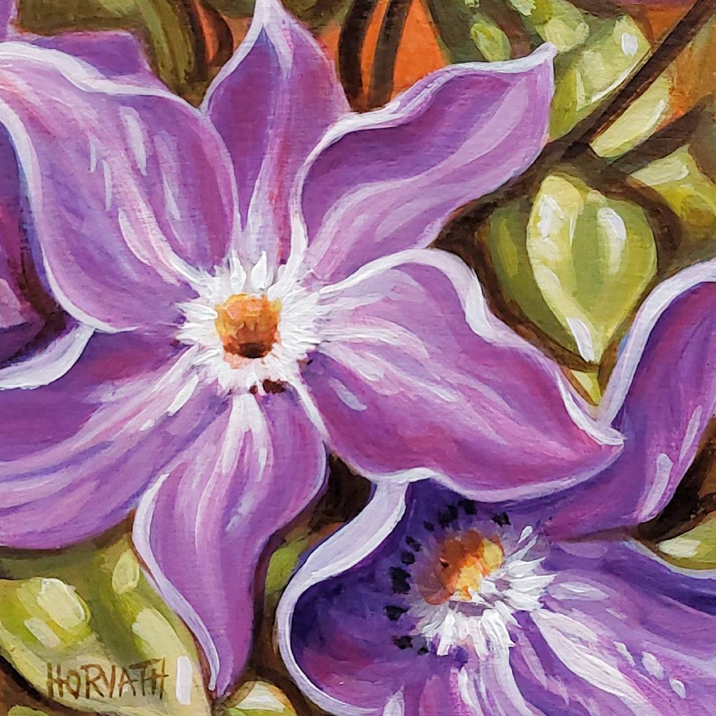 DAY 11 - Clematis Original Painting a Day