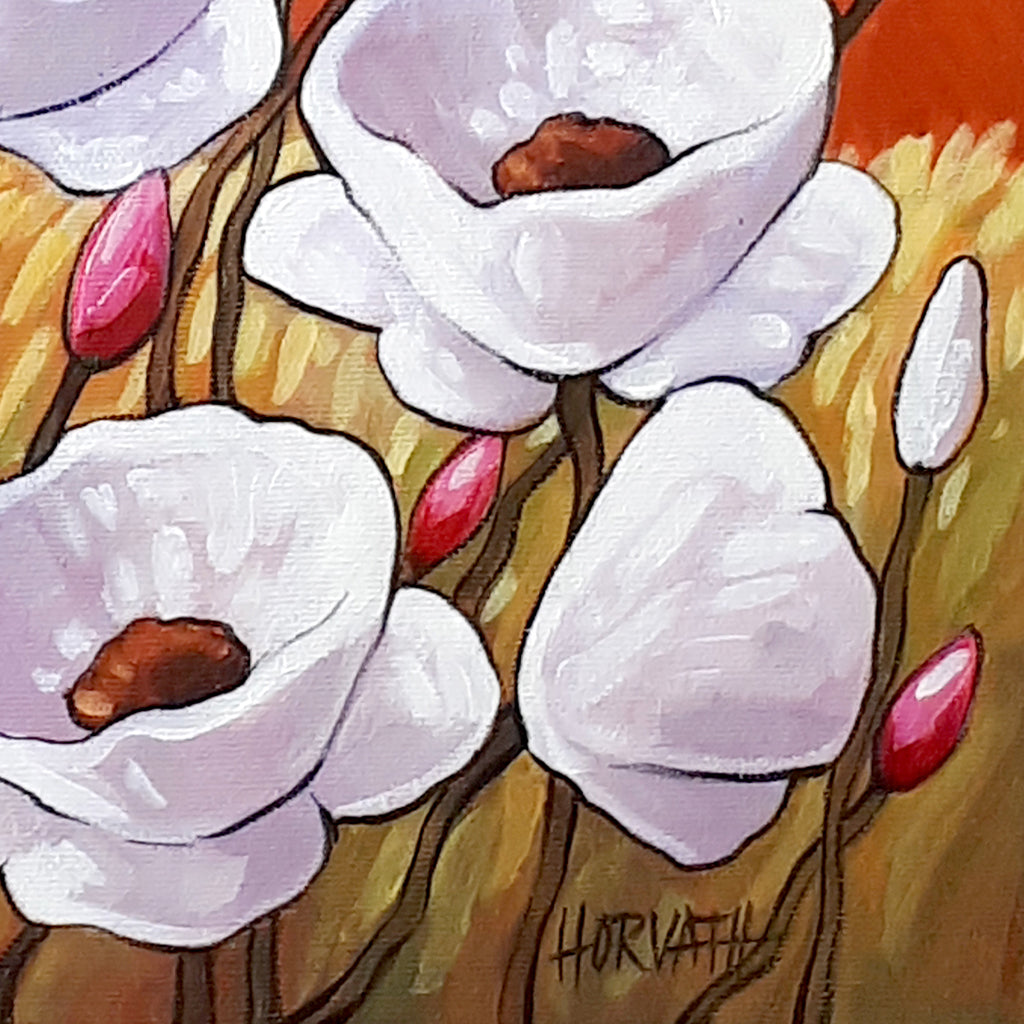 Coastal Cottages White Flowers Original Painting Seascape 10x12 coastal-cottages-white-flowers-original-painting-seascape-10x12