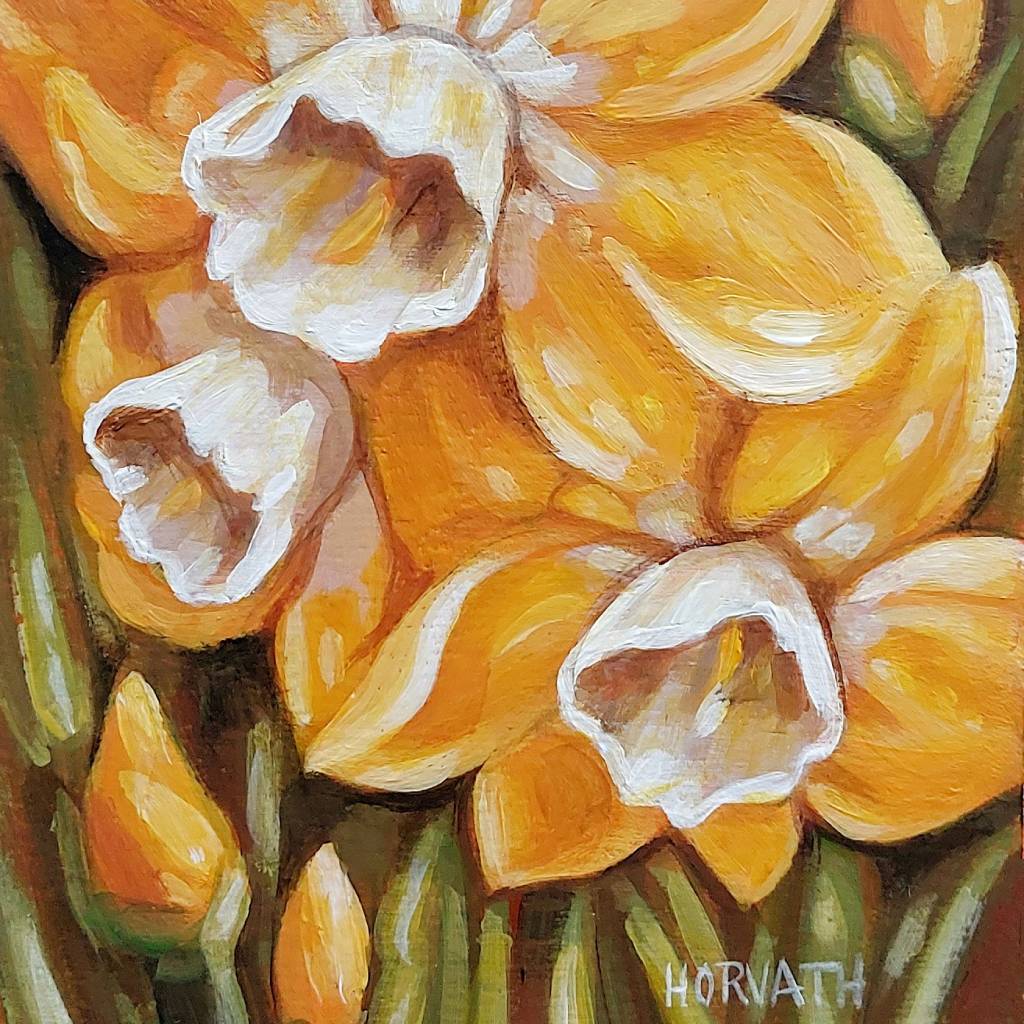 DAY 22 - Daffodils Original Painting a Day