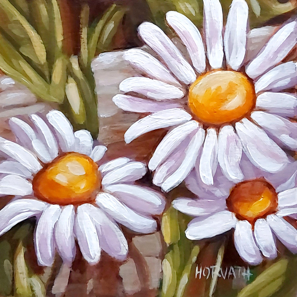 DAY 31 - Woodland Daisies Original Painting a Day
