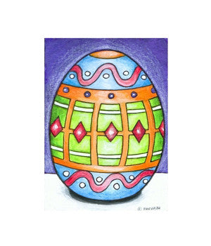 Mini Easter Eggs Collection Art Prints, Set of 4 Decorative Easter Giclees