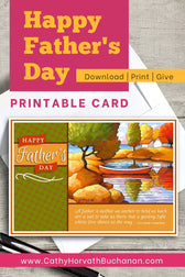 Fathers Day Canoe Scene Printable Card Kit, PDF + JPG Instant Download ...