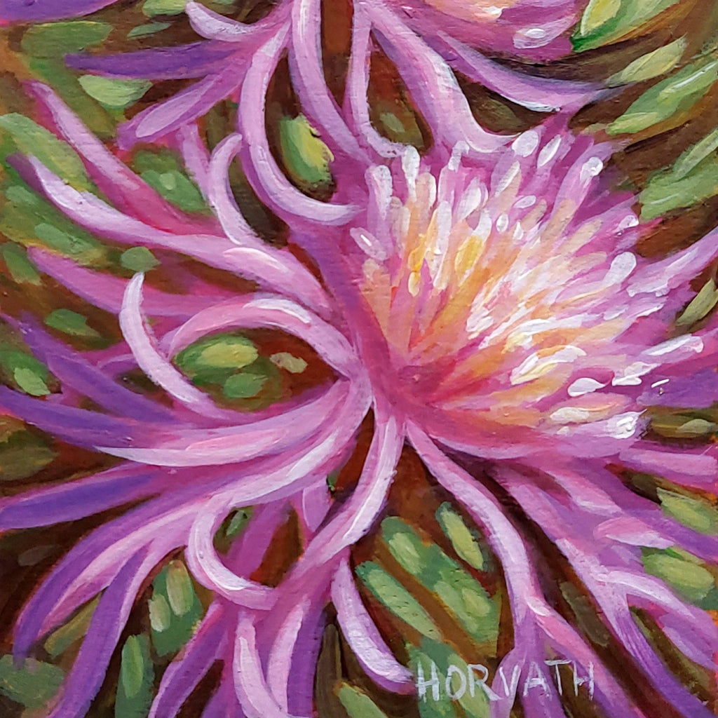 Knapweed - detail Original Painting on Paper by artist Cathy Horvath Buchanan