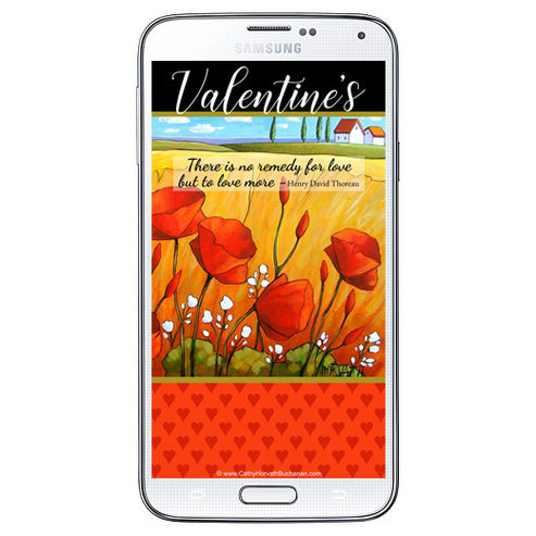 Valentines Day Flowers Digital Wallpaper Art for Devices Desktop Phone ...