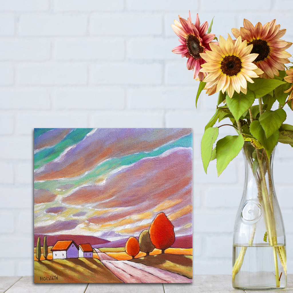 Road to Colorful Sky - Original Painting in setting