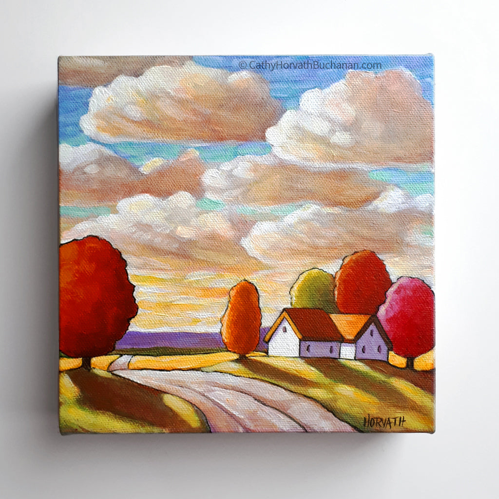 Road to Distant Light - Original Painting by Cathy Horvath Buchanan