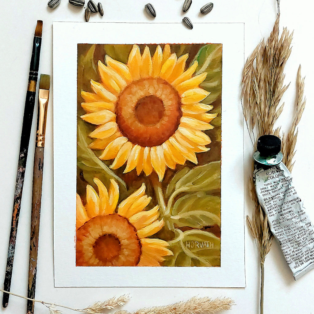 DAY 26 - Sunflowers Original Painting a Day