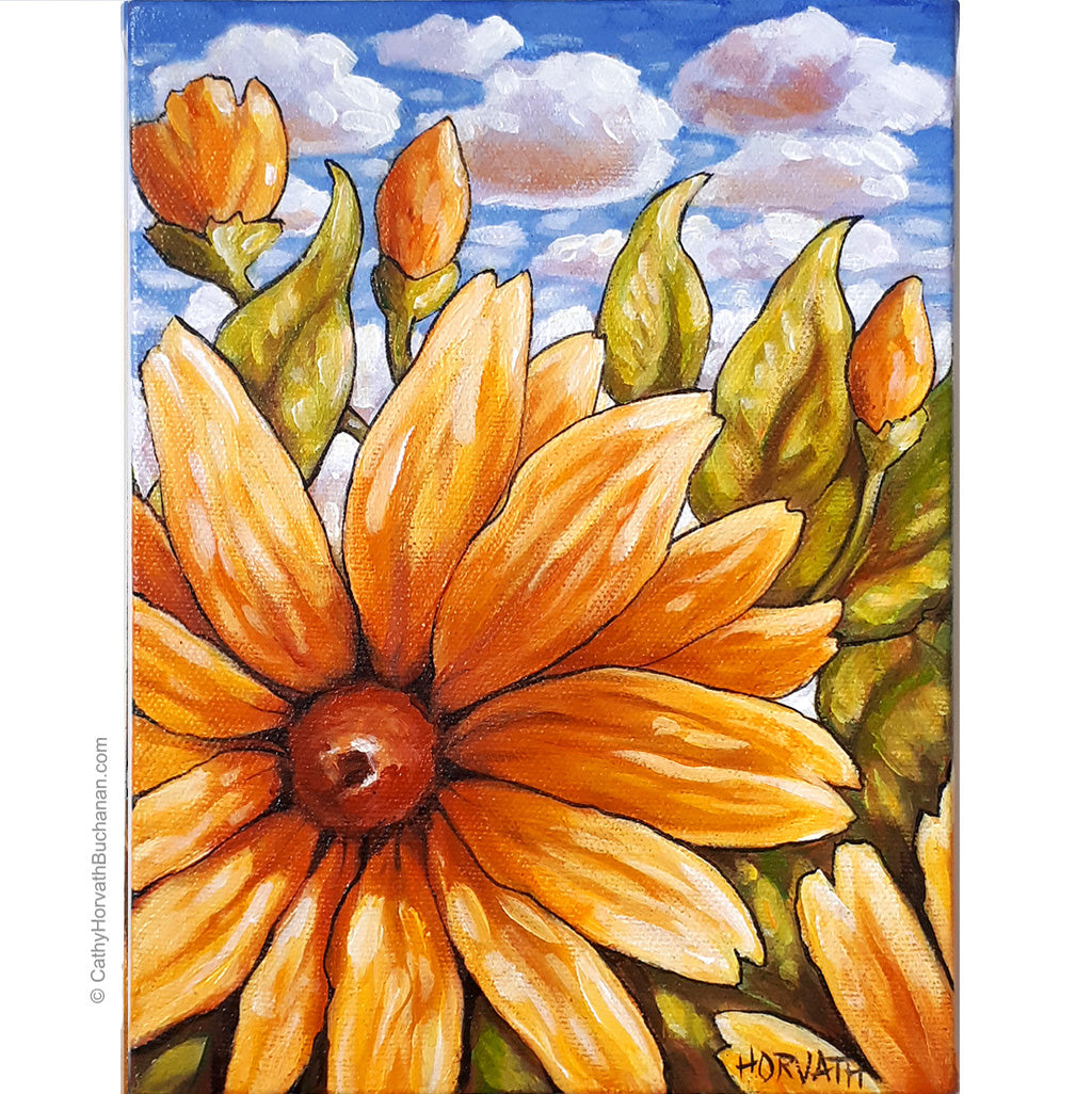 Sunflowerscape - Original Painting by artist cathy horvath buchanan