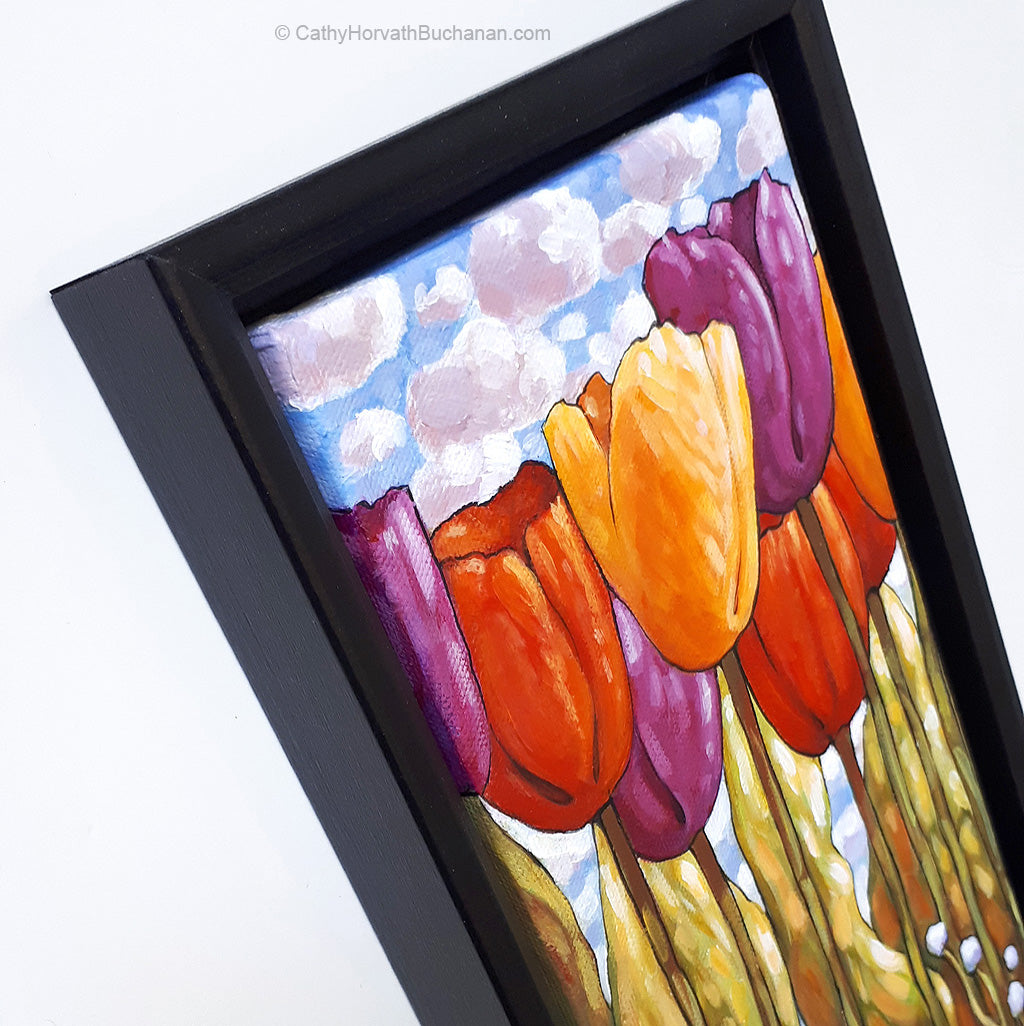 Tall Tulips I - Original Painting by artist cathy horvath buchanan